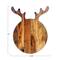 Hello Honey® 19" Acacia Wood Cheese & Cutting Board with Antlers